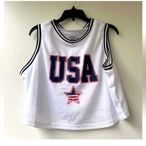 Ladies Orange Kiss crop top jersey